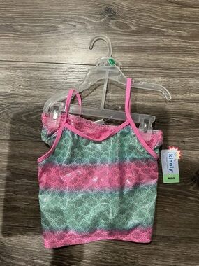NWT Kids Pink & Aqua Tank Top